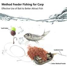 3-Piece Carp Fishing Inline Feeders - With Quick Release Mould & Weights - Green - View 10