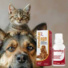 Hemolitan Pet Drops Vetnil 30ml Supplement For Dogs Cats Liquid Vitamins - 紅白色 - 查看 2
