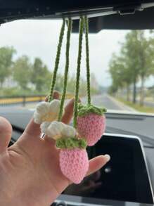 1 pieza/2 piezas Colgante de coche de fresa trenzada - Unitalla - Ver 15