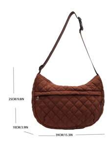Geantă Crossbody Simple Crescent Moon pentru femei - Maro - Vizualizare 5