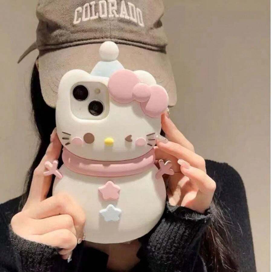 Uroczy futerał na telefon 1 szt. Cartoon Snowman Apple 16/13pro etui na telefon silikonowy IPhone14promax miękka skorupa 12 zabawny 15p, nadaje się do uprawiania sportu, wspinaczki, na zewnątrz i na kemping