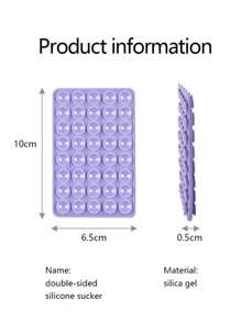 1个40个硅胶双面吸盘，加厚版。手机背吸垫，粘性方形吸盘，超强吸附力，兼容、安卓手机，生日、家人、朋友礼物，手机支架，手机配件