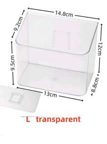 1pc Wall Mounted Storage Box, Makeup & Cosmetics Organizer, Disposable Cup & Straw Holder, Trash Bag Dispenser