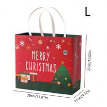 1pc Christmas Eve Apple Bag & Tote Bag, Packaging Christmas Eve Scarf Gift Box, Gift Storage, Gift Box Paper Bag, Reusable Gift Bag, Suitable For Christmas, Birthday, Party, Wedding, Friendly Gift For Friends, Christmas Valentine Day