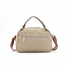 Chenson Microfiber Medium Women's Bag With Hand And Crossbody Straps - Beige - View 4