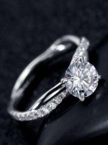 1 pièce Bague de mariage/fiançailles de style bohème luxueuse, créative et brillante avec design unique, convient pour un port quotidien pour femmes