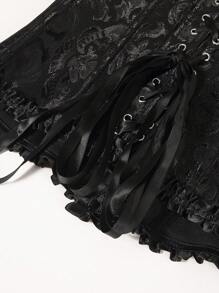 Palace Style Corset With Boning To Shape Waist And Push Up Bust, Sexy Jacquard Shapewear Top, Suitable For Wearing With A Dress,  Christmas Top