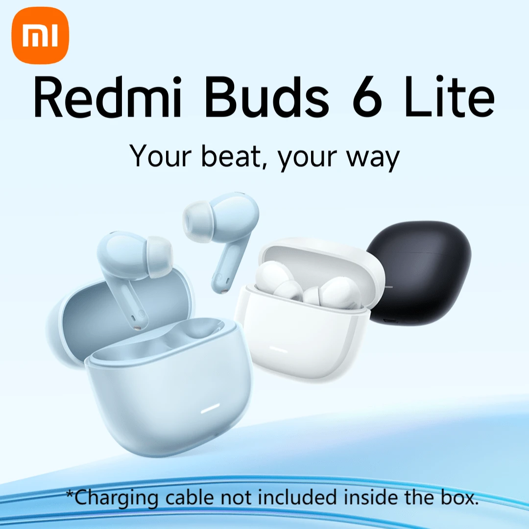 XIAOMI Redmi Buds 6 Lite Blanc, diaphragme en titane de 12,4 mm