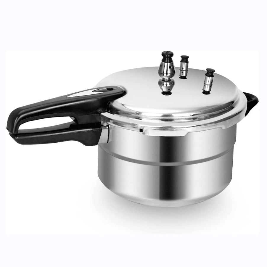 BriSunshine 5.3 Quart Pressure Cooker, 10 Psi Induction Compatible Pressure Canner W/Multiple Pressure Control & Protection, Canning Rack Included - Silver - View 1