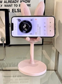 1pc Bathroom Bathtubs Adjustable Folding Rabbit Shaped Phone Stand