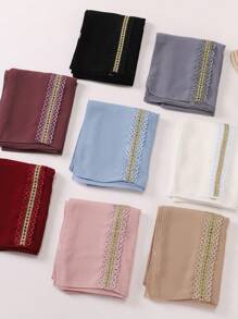 Nuovo arrivo Sciarpa ricamata a mano in perle e chiffon, hijab , copricapo per Medio Oriente e Africa