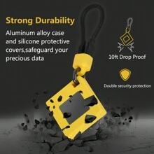 SSD CASE 2230 M.2 NVMe SSD Enclosure USB3.2 Gen2 10Gbps To NVMe PCIe M.2 SSD Case External SSD For Desktop Laptop IPad ((Hard Disk Not Included)) - Yellow - View 5