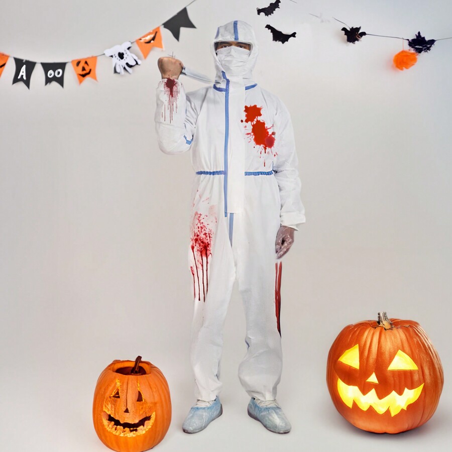 2 PACK DIY Scary Biohazard Suit For Halloween Costumes Includes