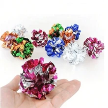 10/30 pièces Balles froissées jouets pour chats interactifs, balles de jouets pour chats indépendants pour chats et chatons gros, exercice, doux et 5 cm (10 pièces)