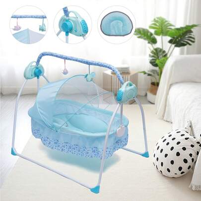Rocker Baby Auto Swing Infant Cradle Bouncer Bed Chair+Music+Mat+Net Auto-Swing Electric Baby Crib Cradle Newborn Bassinet Sleep Bed Infant