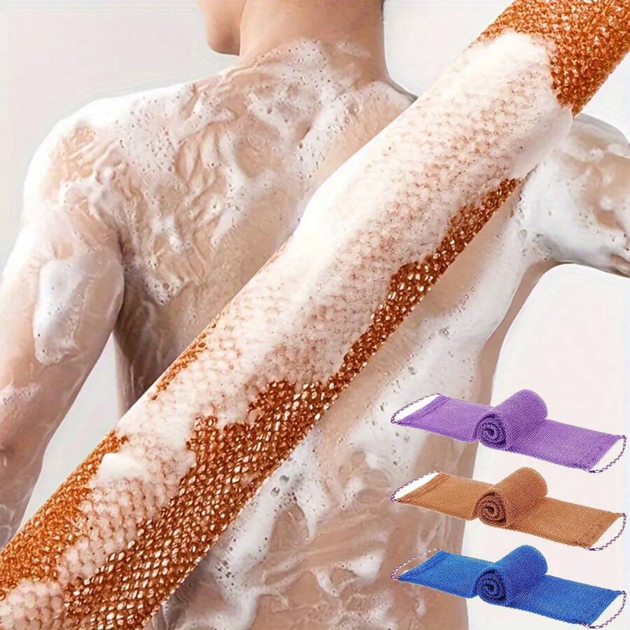 1/2 件非洲尼龙去角质浴巾，柔软且具有磨砂效果，尼龙浴巾用于去角质和泡泡，浴室配件