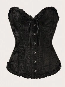 Palace Style Corset With Boning To Shape Waist And Push Up Bust, Sexy Jacquard Shapewear Top, Suitable For Wearing With A Dress,  Christmas Top