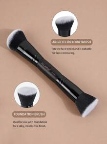 MAANGE 2pcs Twin Head Makeup Brush Set With Blush Brush Foundation Brush Finishing Brush Loose Powder Brush Makeup Tools For Traveling