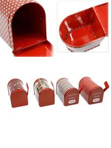 1pc Creative Mailbox Shape Christmas Decoration Gift Box Christmas Gift Packing Box Party Supplies - Multicolor - View 6