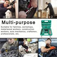 Zestaw narzędzi do naprawy samochodów 53 szt./zestaw, w tym klucz grzechotkowy Quick Ratchet i inne akcesoria do naprawy samochodów