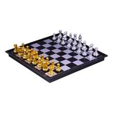 Novelty Ajedrez Magnético Portátil con Piezas Doradas y Plateadas - Multicolor - Ver 2