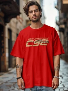 T-Shirt Skin AWP Dragon Lore Game Fluxo FX REF 2014 - 紅色 - 查看 6