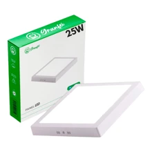 Kit 5 25w Led Ceiling Panel Overlay Square Round Light Fixture Cold White Warm White - 冷白方塊 - 查看 1