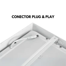 Kit 5 25w Led Ceiling Panel Overlay Square Round Light Fixture Cold White Warm White - 冷白方塊 - 查看 4