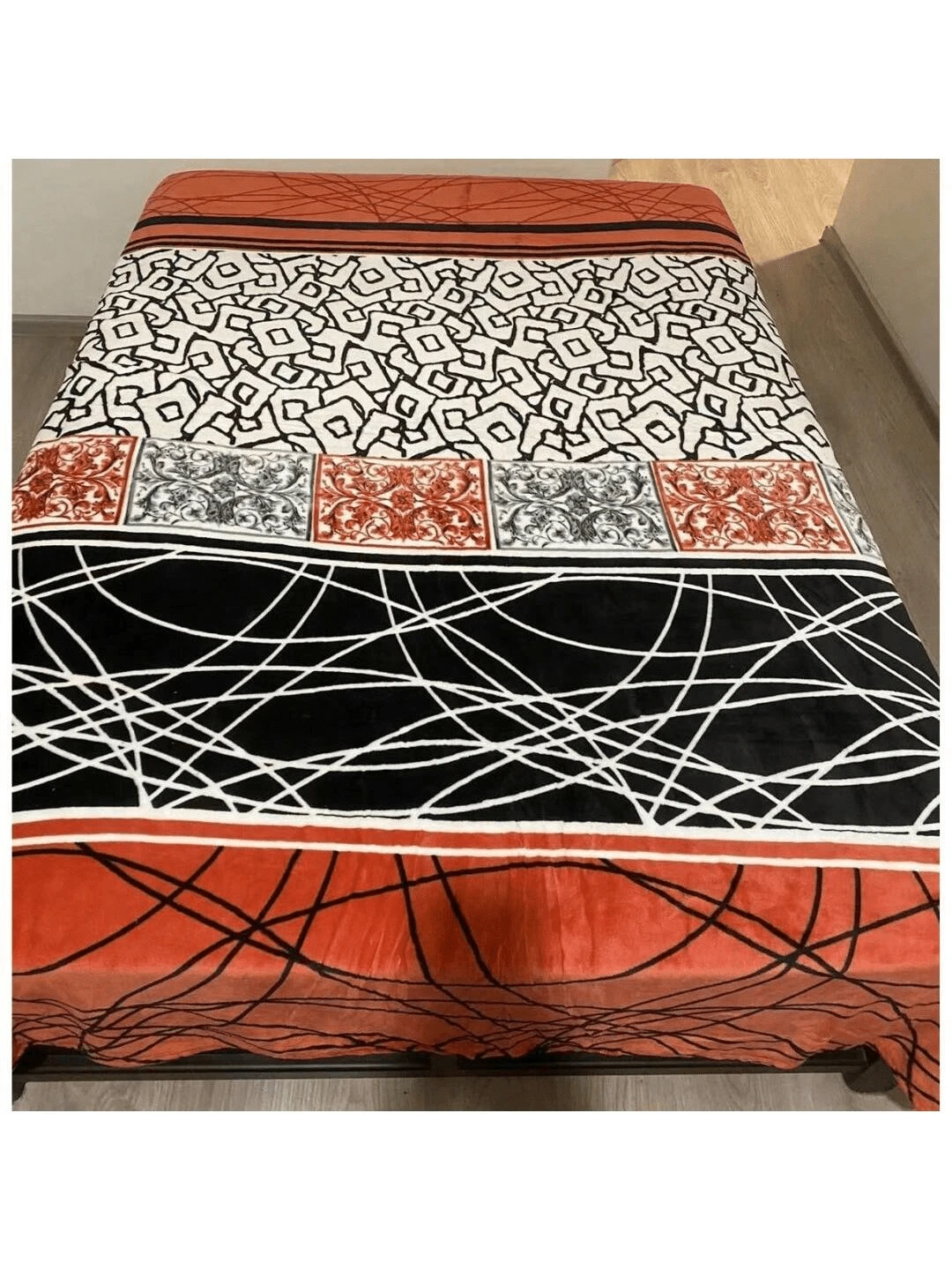Cobertor aborregado matrimonial - Rojo - Ver 1