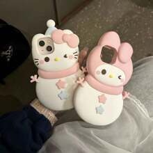 Uroczy futerał na telefon 1 szt. Cartoon Snowman Apple 16/13pro etui na telefon silikonowy IPhone14promax miękka skorupa 12 zabawny 15p, nadaje się do uprawiania sportu, wspinaczki, na zewnątrz i na kemping
