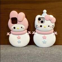 Uroczy futerał na telefon 1 szt. Cartoon Snowman Apple 16/13pro etui na telefon silikonowy IPhone14promax miękka skorupa 12 zabawny 15p, nadaje się do uprawiania sportu, wspinaczki, na zewnątrz i na kemping