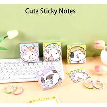 250 Sheets/Pack Cute Sticky Notes Portable Planner Memo Pads Notepads Non-Adhesive For Study Work Office School Stationery - Multicolor - View 2