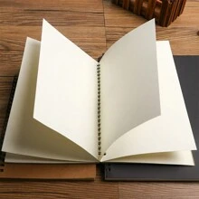 Spiral Sketchbook Blank Notebook 50 Sheets Kraft Paper Hardcover For Students Graffiti Painting School Stationery Supplies