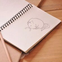 Spiral Sketchbook Blank Notebook 50 Sheets Kraft Paper Hardcover For Students Graffiti Painting School Stationery Supplies