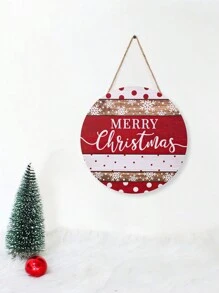 1 szt./120 szt. Drewniany znak na drzwi z napisem "Wesołych Świąt" do dekoracji ściennej, okrągły drewniany znak ścienny z motywem śniegu, rustykalny styl, wiszący, ciepły prezent w stylu wiejskim, dekoracja świąteczna, wieniec świąteczny, zimowe dekoracje domu