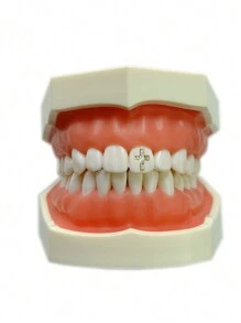 novani 3pcs/Box Vintage Tooth Gems, Crystal Rhinestone Metal Cross Tooth Gems, Diamond-Shaped Crystal Stones Metal Dental Jewelry - Gold - View 5