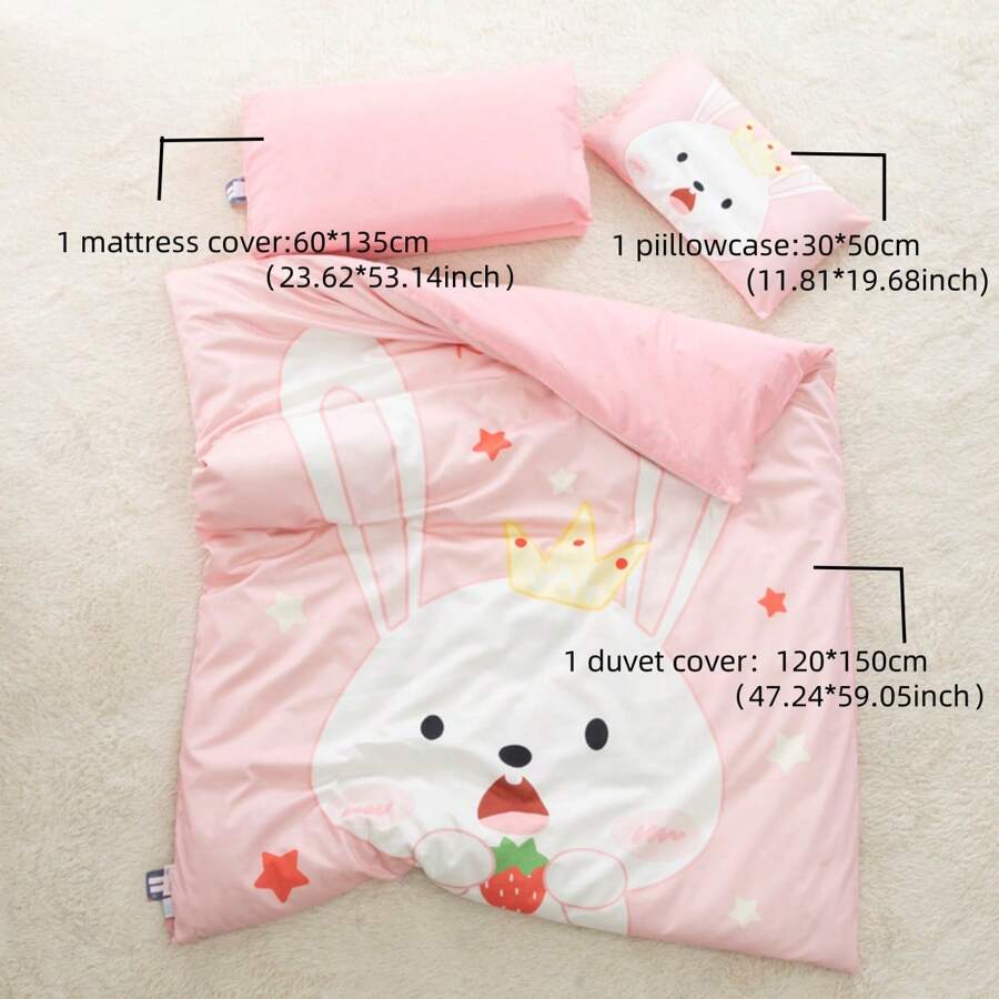 ชุดผ้าปูที่นอนเด็กพิมพ์ลายการ์ตูน 100 คอตตอน 1 ผ้าห่มปลอกผ้าปูที่นอน