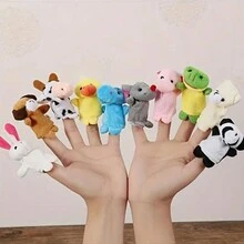 手指木偶套装 - 手偶用于互动讲故事、派对用品、生日和圣诞礼物， - 彩色 - 查看 1