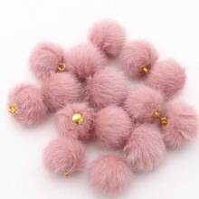 10Pcs 1.5cm Imitation Mink Hair FurPompones Balls 15mm DIY Pom Pom Craft Supplies Earrings Pendant Embellishments Hair Accessories Pompoms Material - Multicolor - View 15