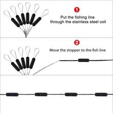 Rubber Fishing Bobber Stopper,6 In 1 Float Sinker Stops,Black Oval Cylinder,L M S Float Stop Available