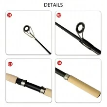 1 件便携式冰钓竿，迷你冬钓旋转竿，虾竿，手柄舒适，性能稳定，使用方便，携带方便，钓鱼装备，钓鱼配件