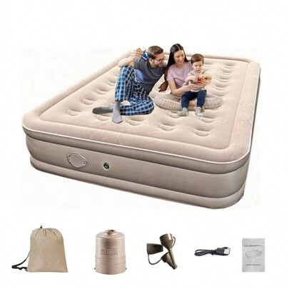 Colchon Inflable Matrimonial Con Bomba Inflable Automática