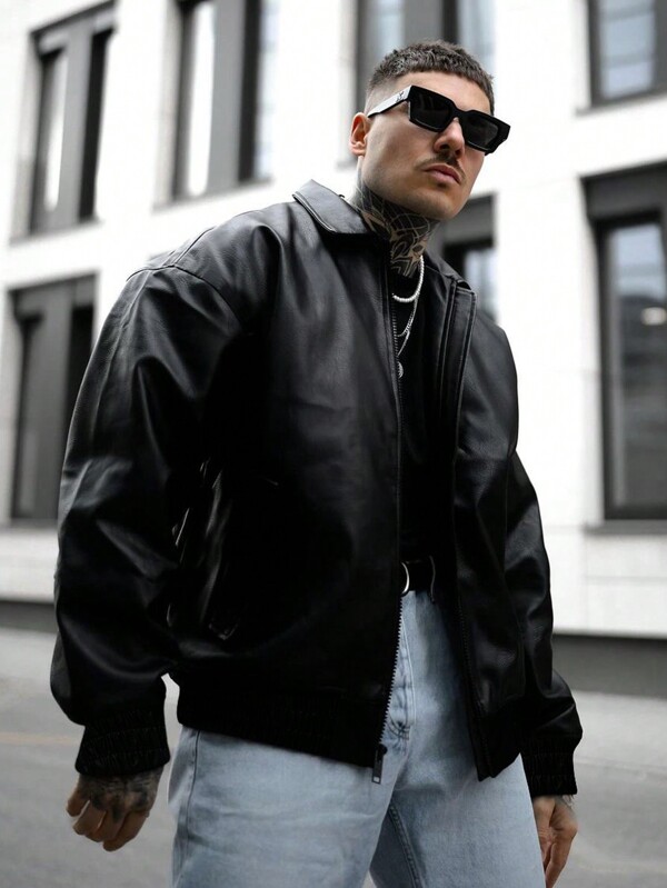 Chaqueta casual y holgada para negocios para hombre