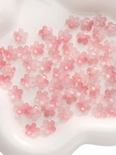 beadia 10 件甜美樱花风格串珠配饰，适合女士花朵 DIY 珠宝制作