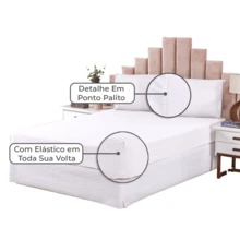 400 Thread Count Single Sheet Set 2 Pieces Micro Percale Palito Stitch Hotel Soft Touch - 白色 - 查看 2