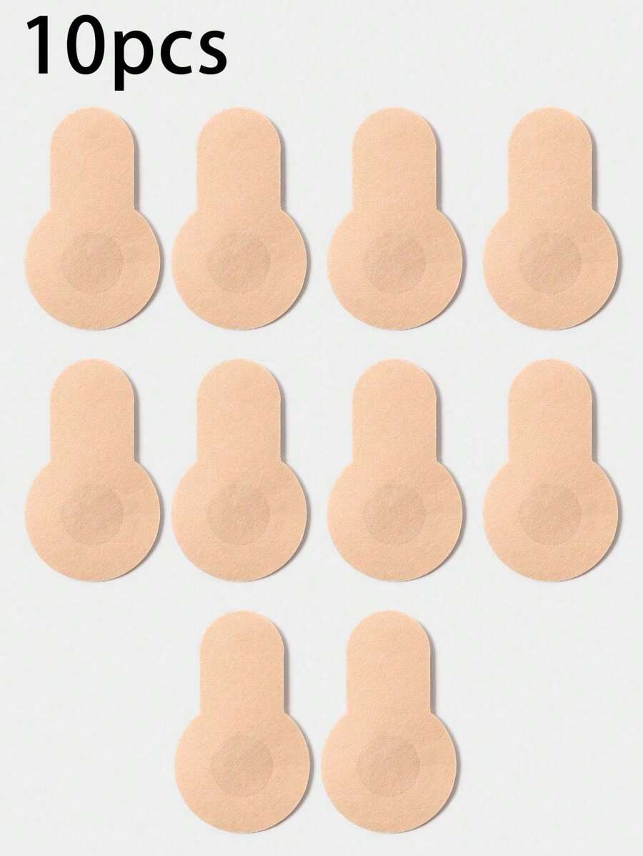 10 buc. Benzi pentru sutien mari, reutilizabile, invizibile, antiderapante, pentru sâni mari, autocolante anti-orbire pentru piept și pentru prevenirea căderii, de unică folosință, elastice, nețesute pentru mameloane, diametru