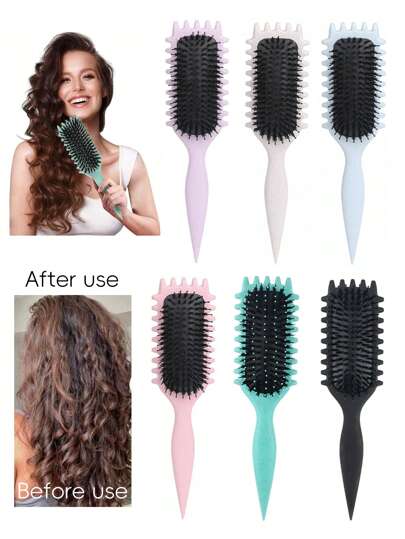 1支卷发造型梳，美发造型梳，卷发梳，卷发造型梳，女士卷发定型梳，卷发定型按摩梳，气垫梳，减少卷曲和分叉，弹力卷发造型梳，适合家庭、日常、派对、户外、送礼、旅行使用，发梳，梳子，美发工具，理发店专用，发梳，背梳，造型梳，卷发梳，边缘梳，梳子，梳头，发梳套装，梳头，卷发梳，解结梳，女士发梳，头发，旅行，美发产品，美发工具，美发用品，理发师，理发师配件，理发店，美发设备