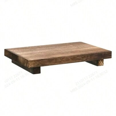 1 Pc Simple Style Footstool Wooden Stool With Wooden Tray And Stand Base, Multi-Purpose For Bathroom, Kitchen, Soap Dish, Flower Stand Best Gifts Birthday Plates Kitchen Accessories Kitchen Decor Table Trays Fruit Tray Tray Decor Graduation