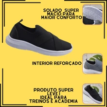 Women's Slip On Sock Sneakers 34 To 40 Super Soft Training Gym Running E41 - Grey - View 4