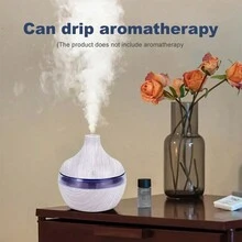 1 件 300ML 超声波木纹加湿器 - USB 便携式迷你蘑菇设计，彩色氛围灯，高效加湿，适合家庭和办公室 - 彩色 - 查看 5